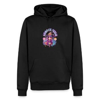groovy witch - Men’s Premium Organic Hoodie - black - Front - Nico (187cm)