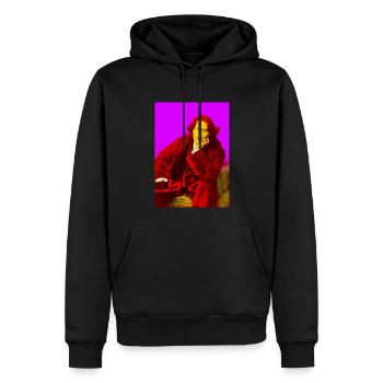 Wilde Pop Art - Men’s Premium Organic Hoodie - black - Front - Nico (187cm)