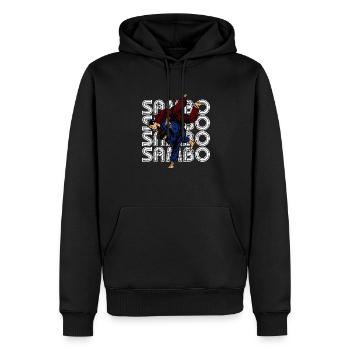 Sambo Autodéfense URSS Arts martiaux - Sweat à capuche Premium bio Homme - noir - Devant - Nico (187cm)