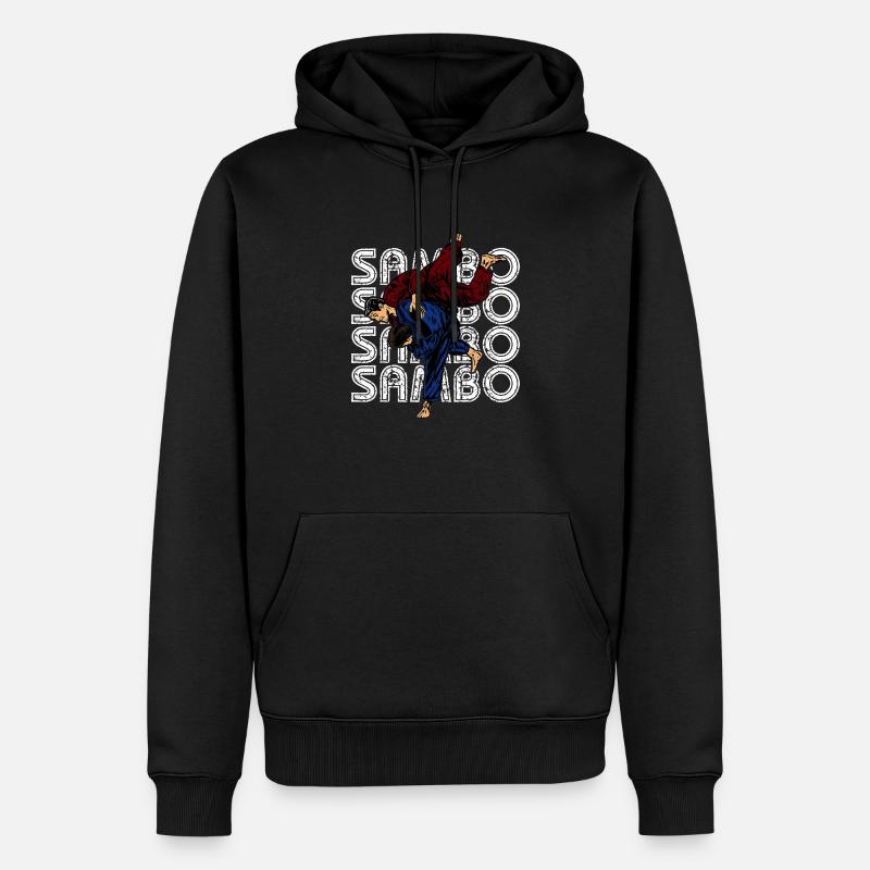 Sambo Autodéfense URSS Arts martiaux - Sweat à capuche Premium bio Homme - noir