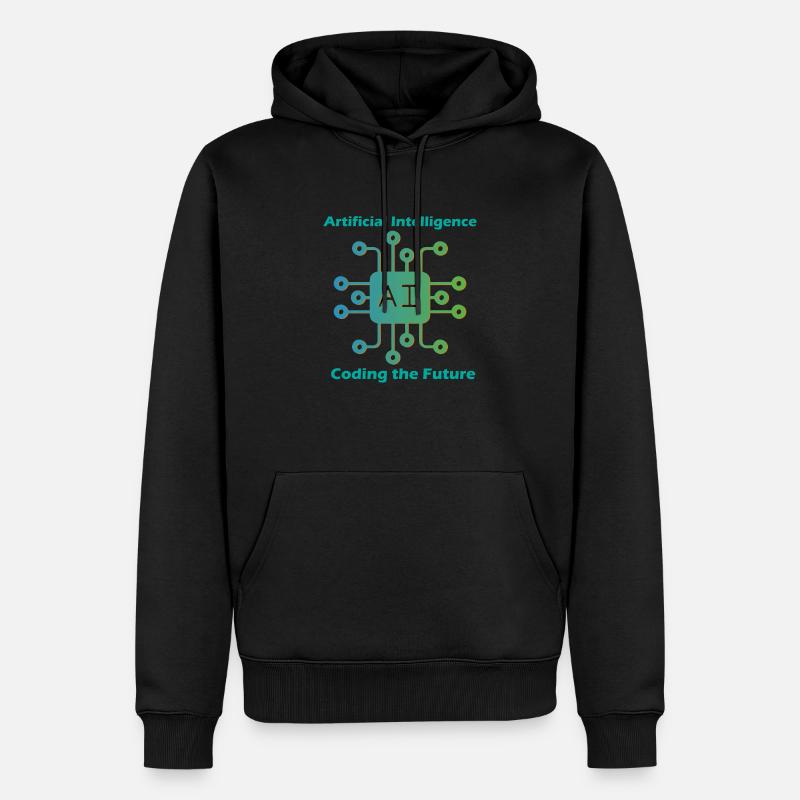 Artificial intelligence coding future - Men’s Premium Organic Hoodie - black