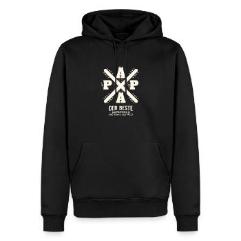 DAD the best dad in the world Father's Day - Men’s Premium Organic Hoodie - black - Front - Nico (187cm)