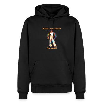 Mon ère Get Down et Boogie - Sweat à capuche Premium bio Homme - noir - Devant - Nico (187cm)