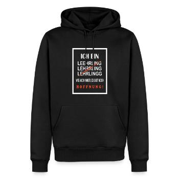 Lustiges Lehrling T-Shirt Hoffnung für alle Azubi - Männer Premium Bio Hoodie - Schwarz - Vorne - Nico (187cm)