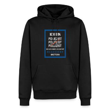 Polizist T-Shirt Lustiges Blaulicht Spruch Design - Männer Premium Bio Hoodie - Schwarz - Vorne - Nico (187cm)