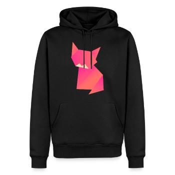 Katze Origami Polygon - Männer Premium Bio Hoodie - Schwarz - Vorne - Nico (187cm)