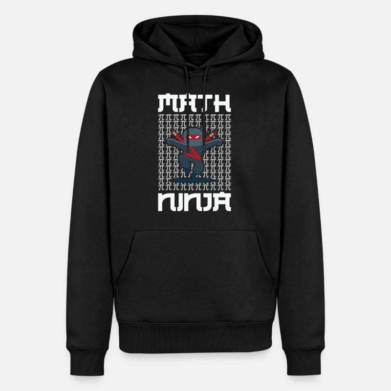 Math Teacher Math Ninja - Männer Premium Bio Hoodie - Schwarz
