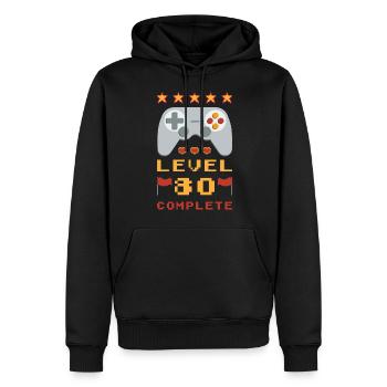 80th Birthday Level 80 Complete - Men’s Premium Organic Hoodie - black - Front - Nico (187cm)