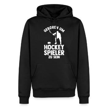 Eishockey Hockeyspieler Hockey - Männer Premium Bio Hoodie - Schwarz - Vorne - Nico (187cm)