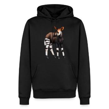 Sweet Okapi - Men’s Premium Organic Hoodie - black - Front - Nico (187cm)