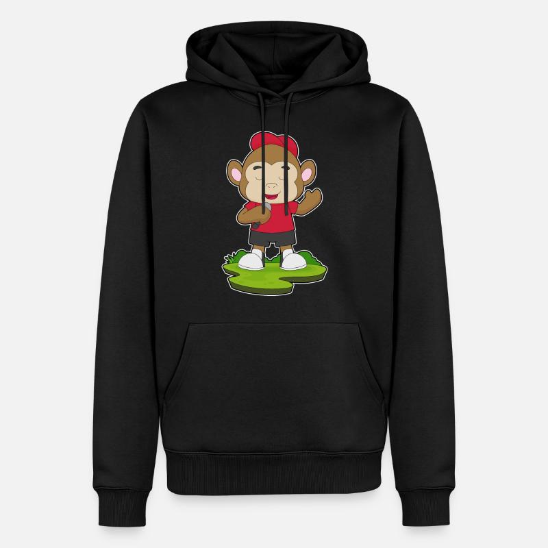 Monkey Singer Microphone - Sweat à capuche Premium bio Homme - noir