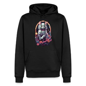 Design de chat Pastel gothique pour E-Girls - Sweat à capuche Premium bio Homme - noir - Devant - Nico (187cm)