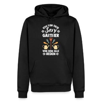 Sexy Gärtner Farmer Gemüse Garten Liebe Spruch Nat - Männer Premium Bio Hoodie - Schwarz - Vorne - Nico (187cm)