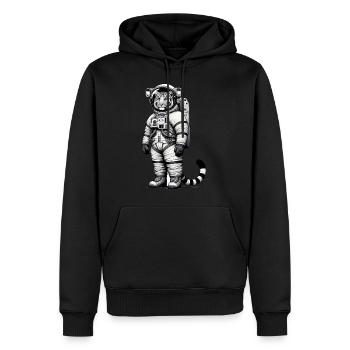 Mignon tigre astronaute - Sweat à capuche Premium bio Homme - noir - Devant - Nico (187cm)