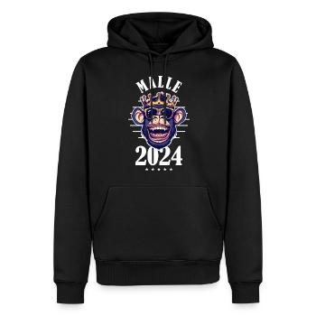 Malle 2024 Party Monkey Mallorca - Men’s Premium Organic Hoodie - black - Front - Nico (187cm)