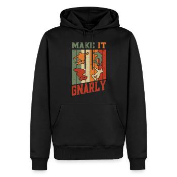 Conception de planche à roulettes pour skateboarder - Sweat à capuche Premium bio Homme - noir - Devant - Nico (187cm)