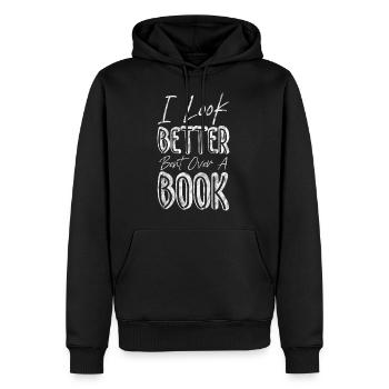 I Look Better Bent Over A Book 3 - Männer Premium Bio Hoodie - Schwarz - Vorne - Nico (187cm)