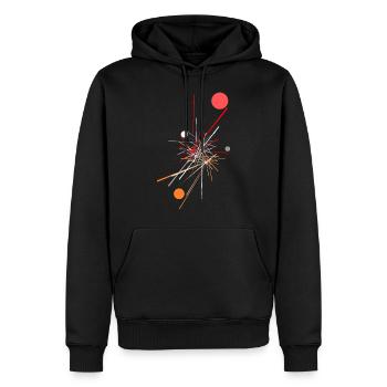 Multicolored Abstract Shards - Men’s Premium Organic Hoodie - black - Front - Nico (187cm)