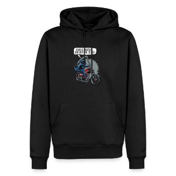 Soviele Idioten und nur eine Sense Sensenmann - Männer Premium Bio Hoodie - Schwarz - Vorne - Nico (187cm)