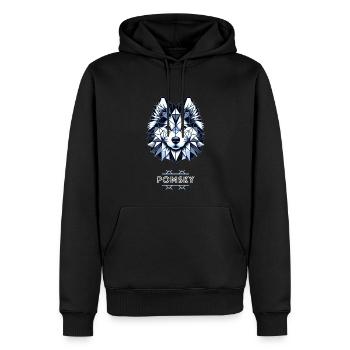 Pomsky 1 - Sweat à capuche Premium bio Homme - noir - Devant - Nico (187cm)