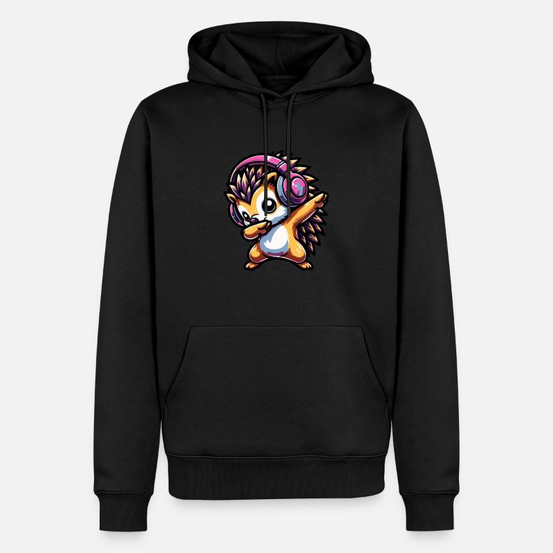 Dabbing Hedgehog - Men’s Premium Organic Hoodie - black