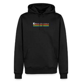 Kernel Existence - Männer Premium Bio Hoodie - Schwarz - Vorne - Nico (187cm)