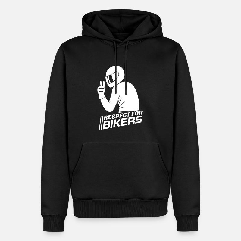 Respect for Bikers - Männer Premium Bio Hoodie - Schwarz