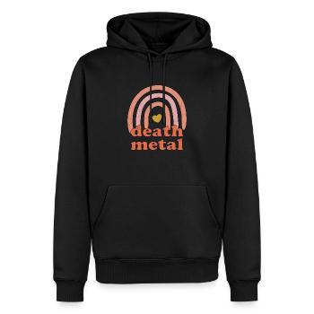 Lustiger Death Metal Sarkastischer Metal Metalhead - Männer Premium Bio Hoodie - Schwarz - Vorne - Nico (187cm)