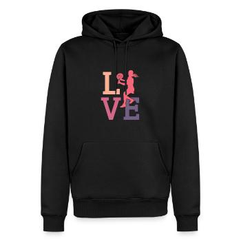 Love Padel Player Padel Tennis Femmes - Sweat à capuche Premium bio Homme - noir - Devant - Nico (187cm)