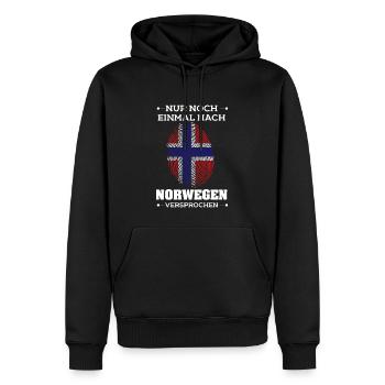 Nur noch einmal nach Norwegen Flagge Urlaub - Männer Premium Bio Hoodie - Schwarz - Vorne - Nico (187cm)
