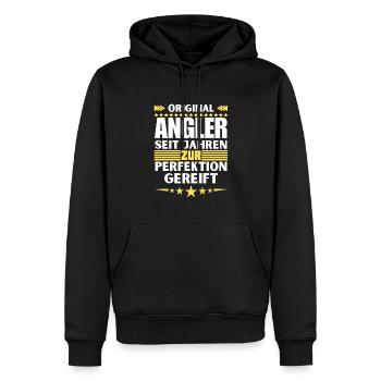 Anglers matured to perfection - Men’s Premium Organic Hoodie - black - Front - Nico (187cm)