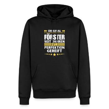 Les forestiers ont mûri à la perfection - Sweat à capuche Premium bio Homme - noir - Devant - Nico (187cm)