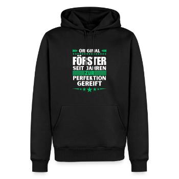 Foresters matured to perfection - Men’s Premium Organic Hoodie - black - Front - Nico (187cm)