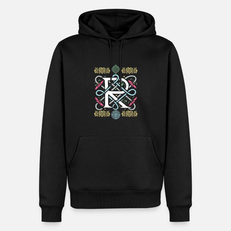 R - Männer Premium Bio Hoodie - Schwarz