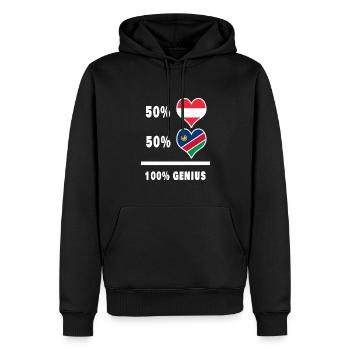 Österreich und Namibia genial / Geschenk - Männer Premium Bio Hoodie - Schwarz - Vorne - Nico (187cm)