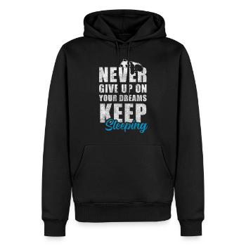 Bambus Großer Panda Stofftier Niedlich - Männer Premium Bio Hoodie - Schwarz - Vorne - Nico (187cm)