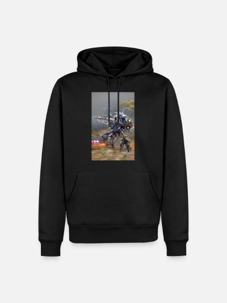 Mech Warrior - Men’s Premium Organic Hoodie - black