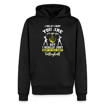 Battement de cœur de joueur de sport - Sweat à capuche Premium bio Homme - noir - Devant - Nico (187cm)