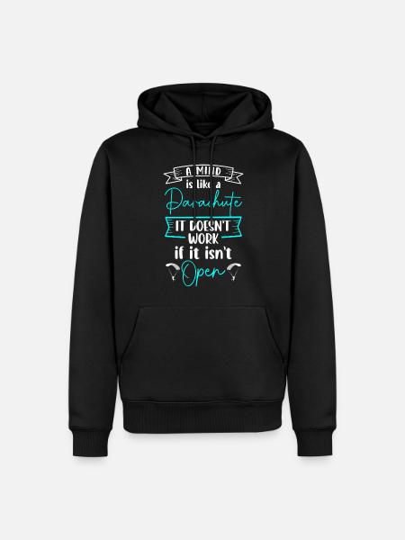 Paragliding Adrenaline Airplane Aviation - Men’s Premium Organic Hoodie - black