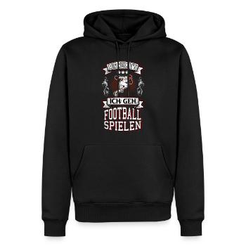 Football Spieler Spruch USA Sport Touchdown - Männer Premium Bio Hoodie - Schwarz - Vorne - Nico (187cm)
