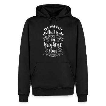 Stern Sternenhimmel Astronomie Weltraum - Männer Premium Bio Hoodie - Schwarz - Vorne - Nico (187cm)