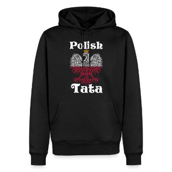Pologne mère drapeau polonais Polska - Sweat à capuche Premium bio Homme - noir - Devant - Nico (187cm)