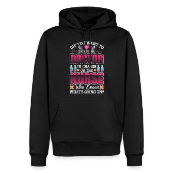 Docteur Médecine Urgence Cardiaque - Sweat à capuche Premium bio Homme - noir - Devant - Nico (187cm)