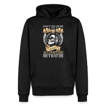 Nur Gucken Lustig - Männer Premium Bio Hoodie - Schwarz - Vorne - Nico (187cm)