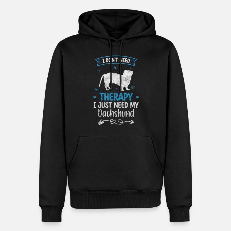 Dackel Hundehalter Jagdhund - Männer Premium Bio Hoodie - Schwarz