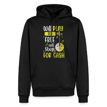 Musique de fanfare traditionnelle Musikverein Musiciens - Sweat à capuche Premium bio Homme - noir - Devant - Nico (187cm)
