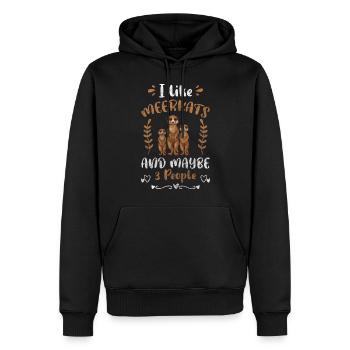 Wildtier Tiere Querstreifen Niedlich - Männer Premium Bio Hoodie - Schwarz - Vorne - Nico (187cm)