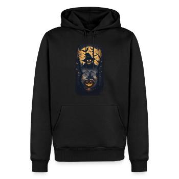 Happy Halloween I Gift - Men’s Premium Organic Hoodie - black - Front - Nico (187cm)