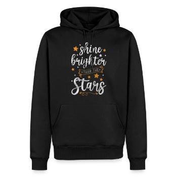 Ciel étoilé Wish Nuit de rêve - Sweat à capuche Premium bio Homme - noir - Devant - Nico (187cm)