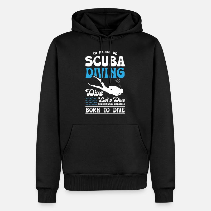 Born To Dive - Männer Premium Bio Hoodie - Schwarz